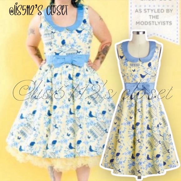 ModCloth x Retrolicious All the World’s a Birdcage Floral Retro Dress 3X - Picture 16 of 16